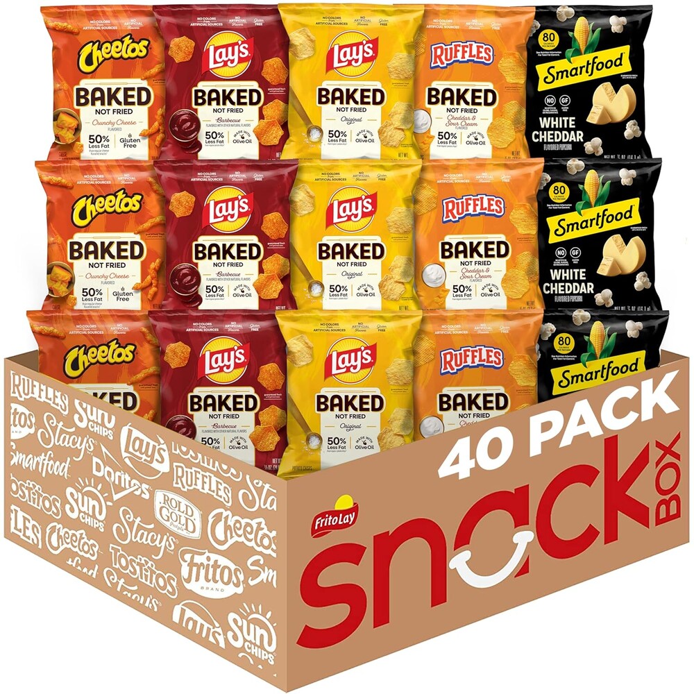 Frito-Lay Baked & Popped Mix Variety Pack, (Pack of 40)