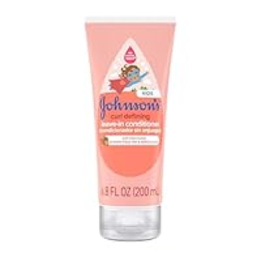 Johnson's Kids' Curl Defining Leave-In Conditioner with Shea Butter, Smooths Frizz & Defines Waves & Curls for 24 Hours, Hypoallergenic, 6.8 fl. oz