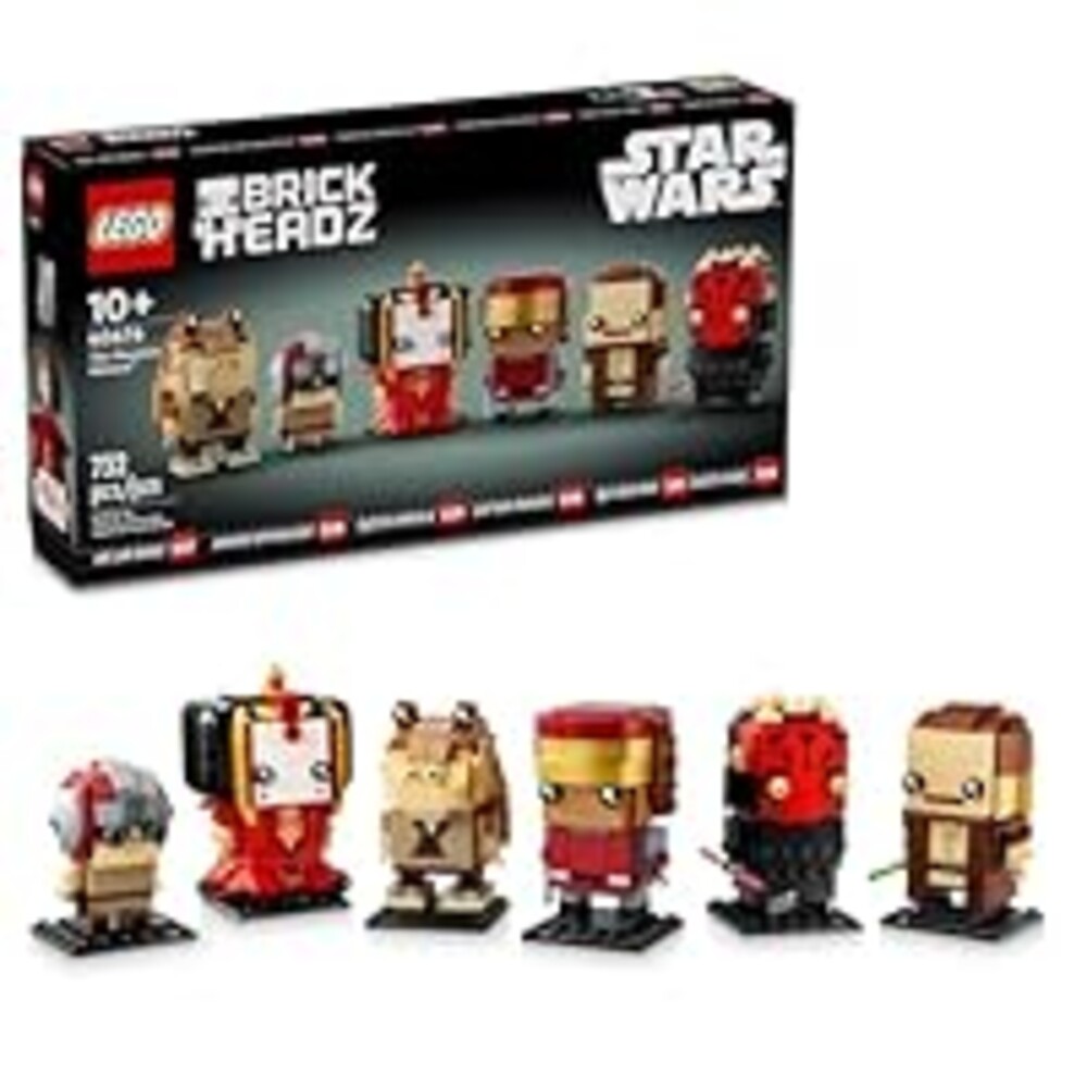 LEGO Star Wars BrickHeadz The Phantom Menace - Collectible Star Wars Figures of Annakin, Darth Maul, & More - Gift for Fans - 40676