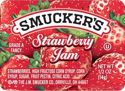 Smucker's Strawberry Jam, 0.5 Ounce (Pack of 200)