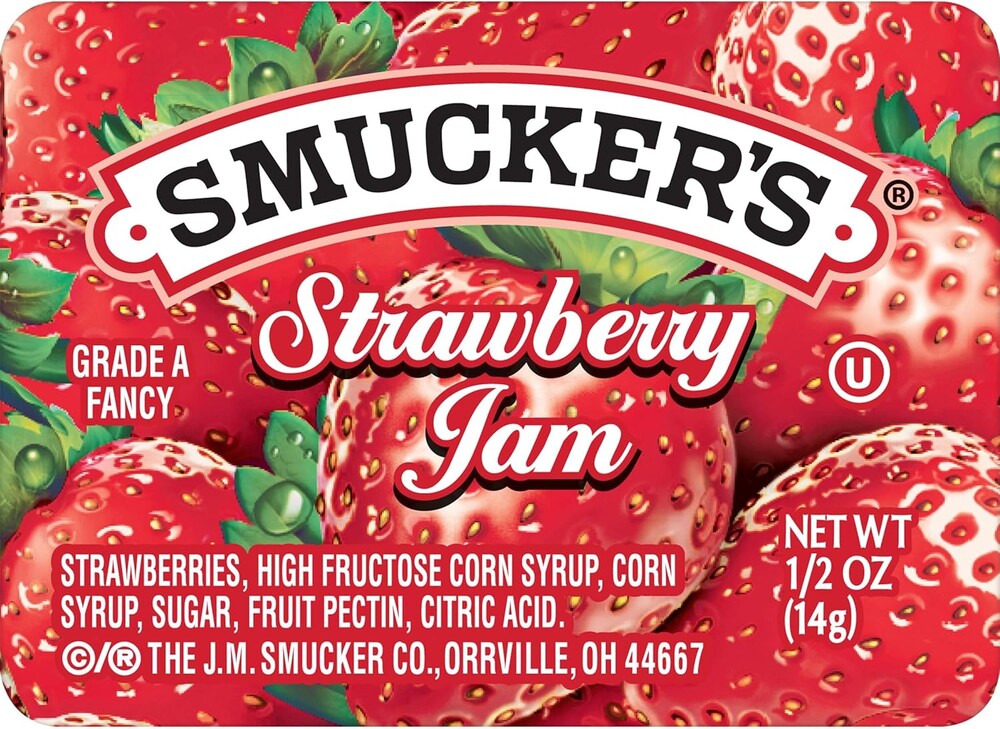Smucker's Strawberry Jam, 0.5 Ounce (Pack of 200)