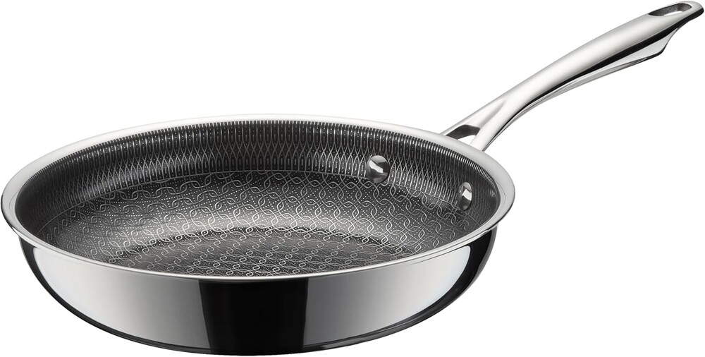 Cuisinart FusionElite+ Hybrid Nonstick Tri-Ply Stainless Steel Skillet, 8″ Skillet Frying Pan with PURELYSEAR Ceramic Nonstick Technology, Scratch Proof, Cool Grip Handles, Dishwasher Safe