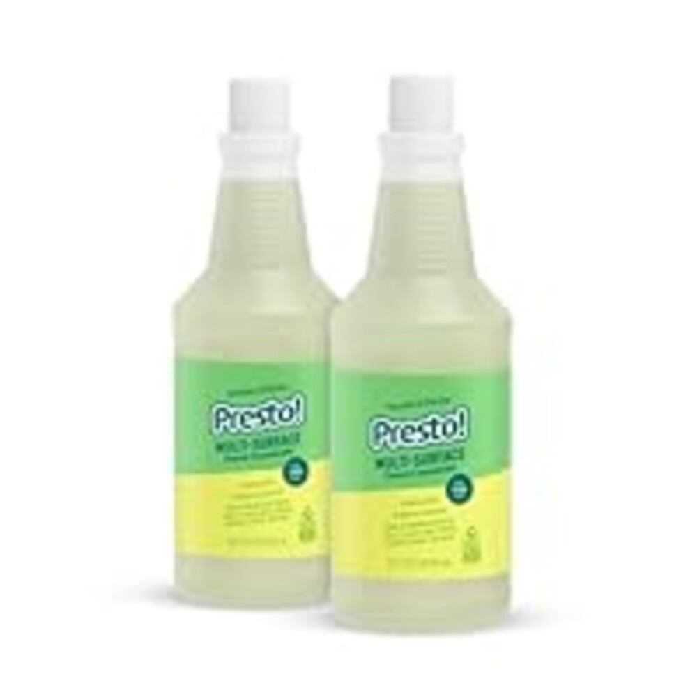 Amazon Brand - Presto! Multi-Surface Cleaner Concentrate, 2X Concentrated Formula, Lemon Scent, Streak-Free All Purpose Cleaner for Hardwood Floors, Tile, Countertops, 32 fl oz, 2-Pack