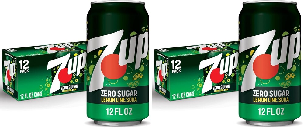7UP Zero Sugar Lemon Lime Soda, 12 fl. oz. Cans, (Pack of 24)