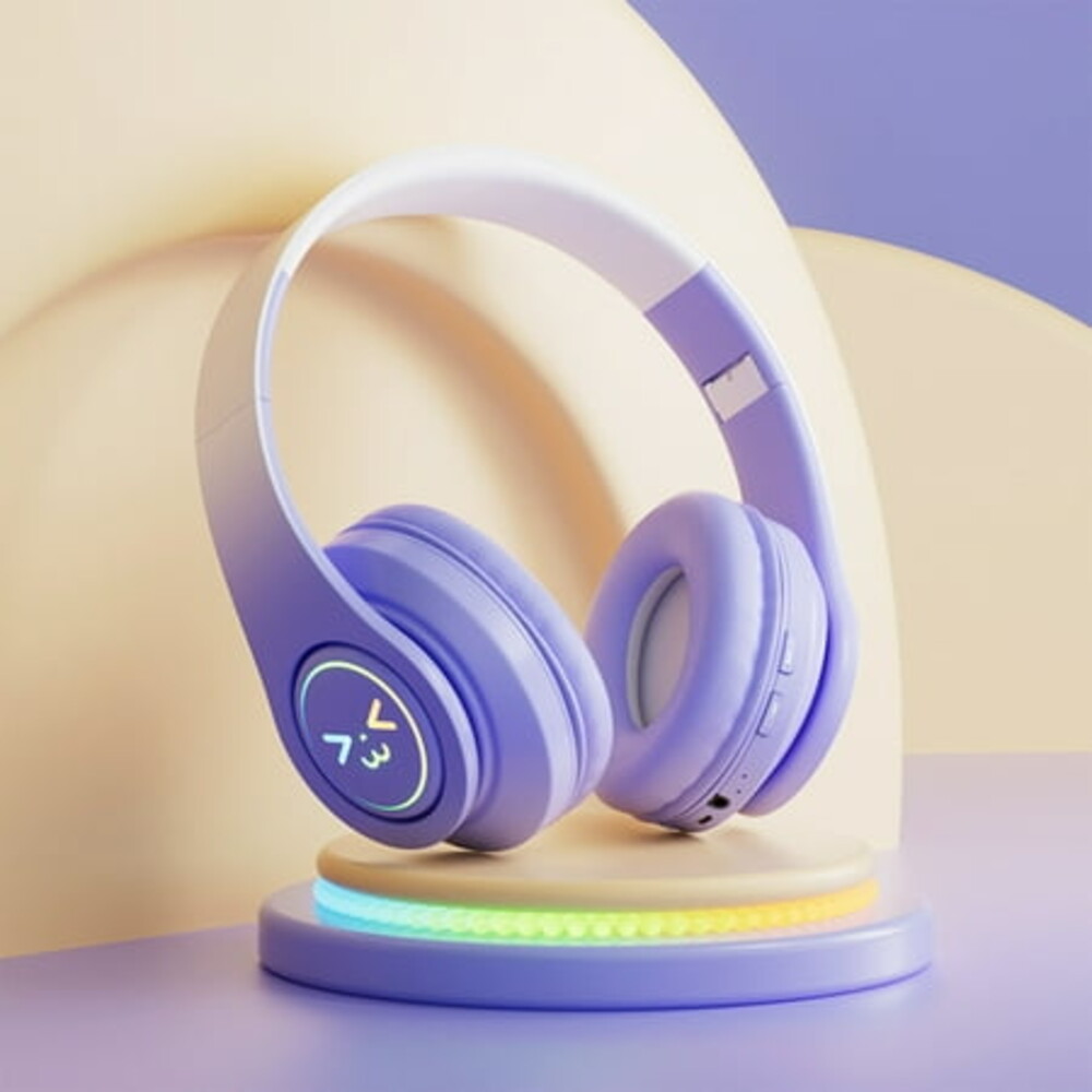 Bluetooth Headphones Wireless Over Ear Stereo Wireless Headset Bring Great Music Experience Sports Fitness Leisure Music Headset Universal For Mobile Phones (Purple)