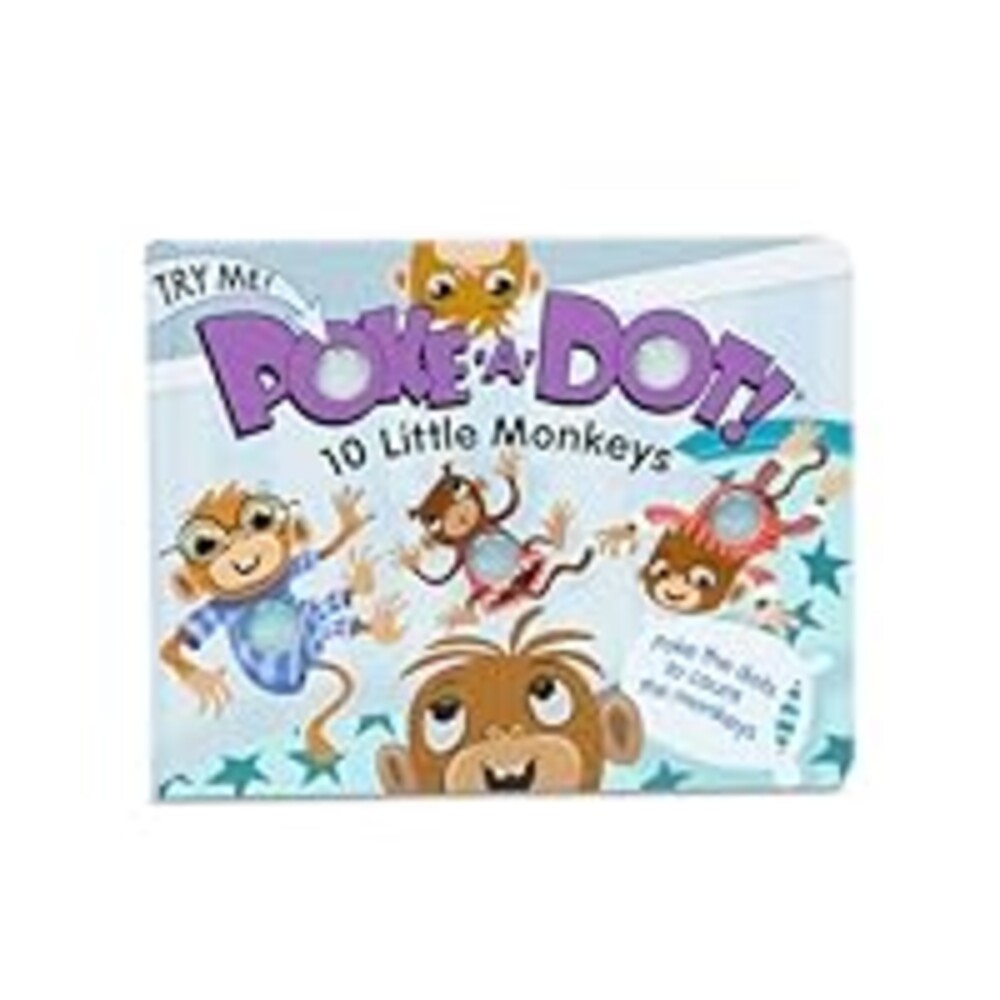 Melissa & Doug Children's Book - Poke-a-Dot: 10 Little Monkeys (Board Book with Buttons to Pop) - FSC Certified