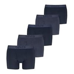 Levi's Men's 5-Pack Melange Waistband Boxer Brief, Blue Combo, X-Large