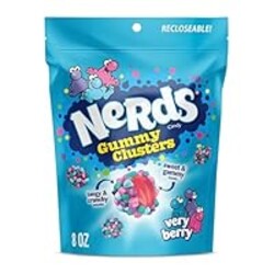 NERDS Gummy Clusters Candy, Very Berry, Crunchy and Gummy, 8 oz