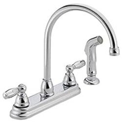 Peerless Claymore 2-Handle Kitchen Sink Faucet with Side Sprayer, Chrome P299575LF
