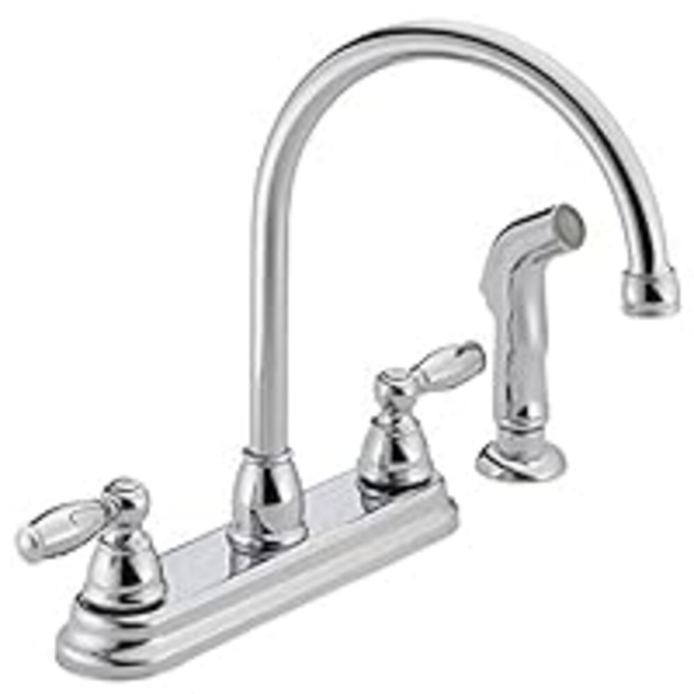 Peerless Claymore 2-Handle Kitchen Sink Faucet with Side Sprayer, Chrome P299575LF