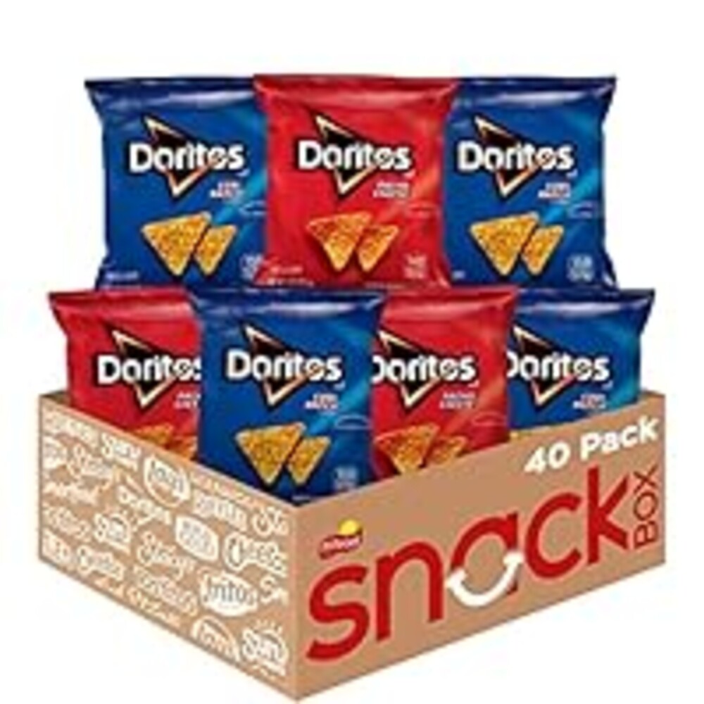 Doritos Flavored Tortilla Chips, Favorites Variety Pack (Nacho Cheese and Cool Ranch), 1 Ounce (Pack of 40)