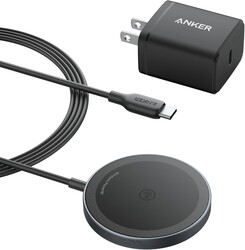 Anker MagSafe Charger Pad, MagGo iPhone 16 Wireless Charging Pad, Qi2 Certified 15W Wireless Charger, Compatible with iPhone 16/16 Plus/16 Pro/16 Pro Max/15/14/13/12 Series (Black, with Adapter)