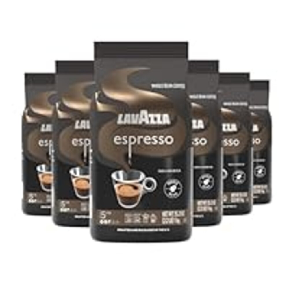 Lavazza Espresso Whole Bean Coffee, Medium Roast, 100% Arabica, 2.2 lb Bag (Pack of 6)