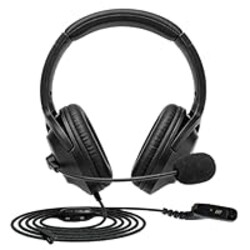 WODASEN Over Ear Noise Canceling Overhead Headset with Boom Mic PTT for APX900 APX1000 APX4000 APX6000 APX7000 APX8000 XPR 6550 XPR6550e XPR7350e XPR7550e XPR7580e Walkie Talkie