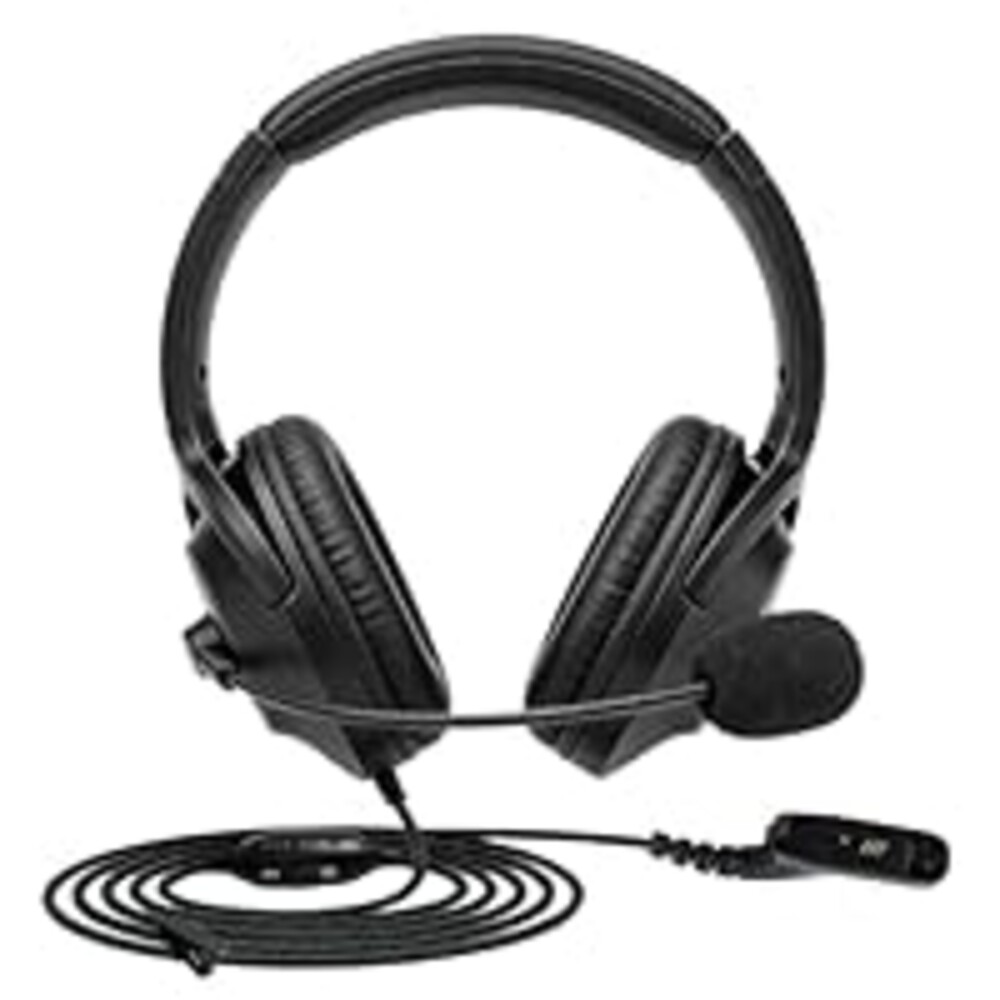 WODASEN Over Ear Noise Canceling Overhead Headset with Boom Mic PTT for APX900 APX1000 APX4000 APX6000 APX7000 APX8000 XPR 6550 XPR6550e XPR7350e XPR7550e XPR7580e Walkie Talkie