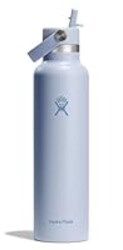 Hydro Flask Water Bottle - Insulated Stainless Steel - Straw Lid, Non Spill, Leakproof 24 Oz Surf Blue
