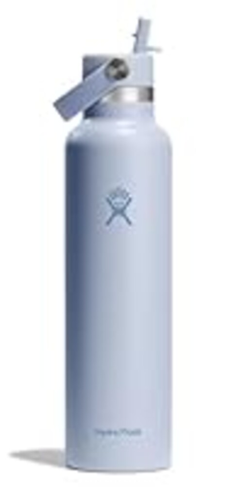 Hydro Flask Water Bottle - Insulated Stainless Steel - Straw Lid, Non Spill, Leakproof 24 Oz Surf Blue