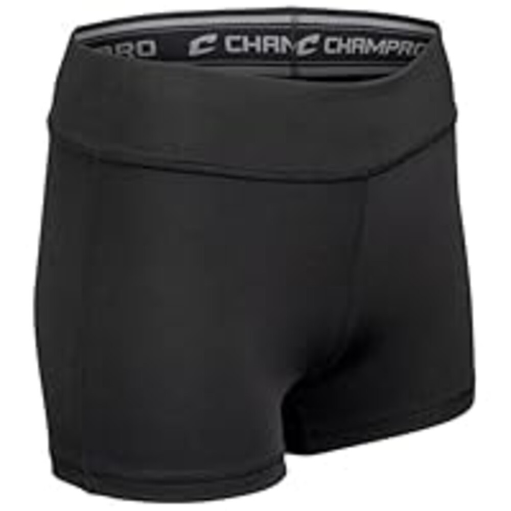 Match Compression Volleyball Shorts, 3" Inseam, Women's 2X-Large, Black