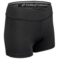 Match Compression Volleyball Shorts, 3" Inseam, Women's 2X-Large, Black