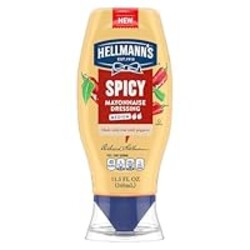 Hellmann's Spicy Mayonnaise Dressing Squeeze Bottle For a Rich, Creamy Condiment Made with Real Chili Peppers 11.5 oz