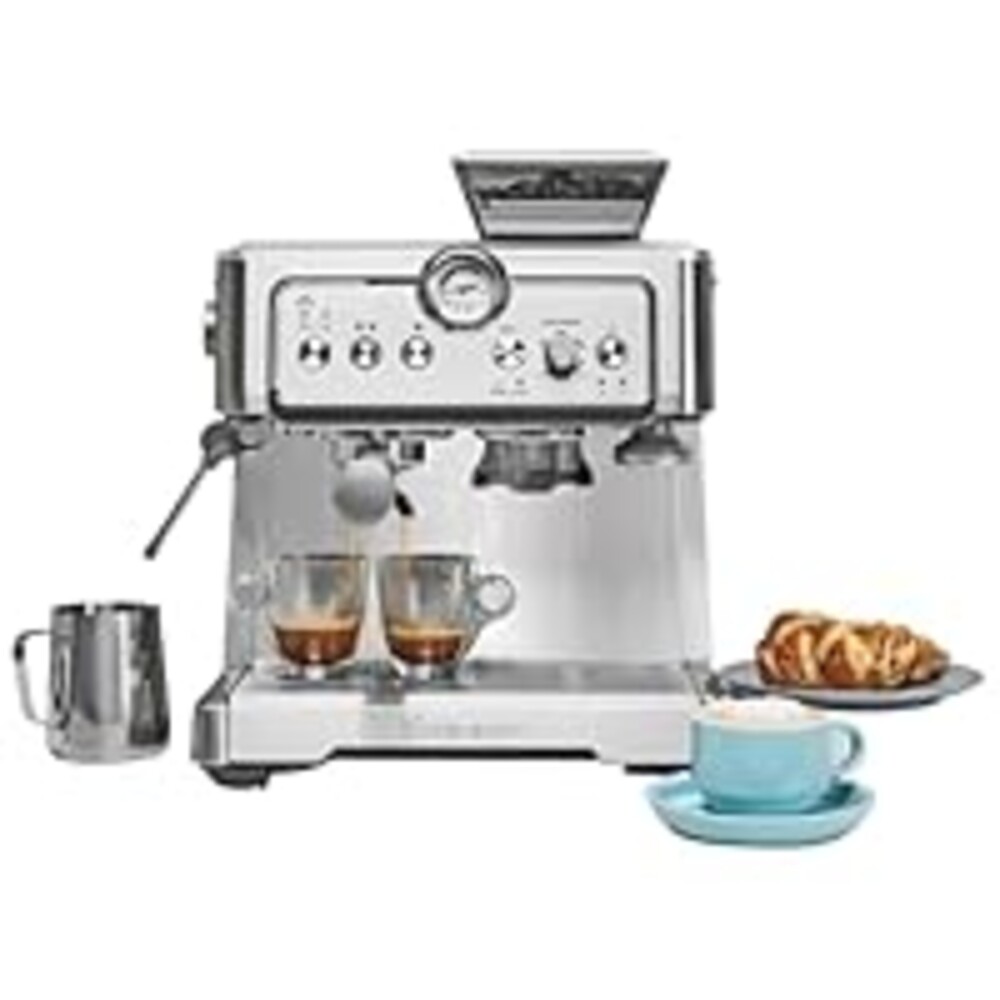 Kenmore Espresso Machine – Automatic Coffee Maker with Manual Tamper, Auto Cleaning, Milk Steamer & Frother, Bean Grinder, Brew Professional Barista Style Cappuccino, Café Latte