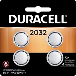 Duracell 2032 3V Lithium Battery, Black