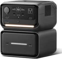 EF ECOFLOW Portable Power Station River 3 Plus with EB600 Extra Battery, Expand Capacity from 286Wh to 858Wh, 3 Up to 1200W AC Outlets, <10 MS UPS, <30 dB Quiet, River 3 Max Plus LiFePO4 Battery