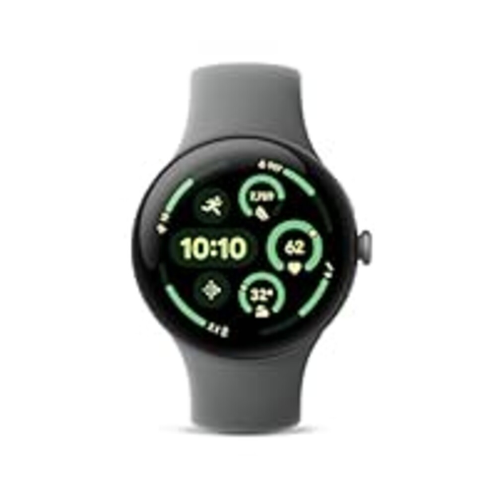 Google Pixel Watch 3 (45mm) 2024 Model - Android Smartwatch, Heart Rate Tracking, Fitbit Advanced Running, Fitness Insights, 24-Hour Battery - Matte Hazel Aluminum Case - Hazel Band - Wi-Fi