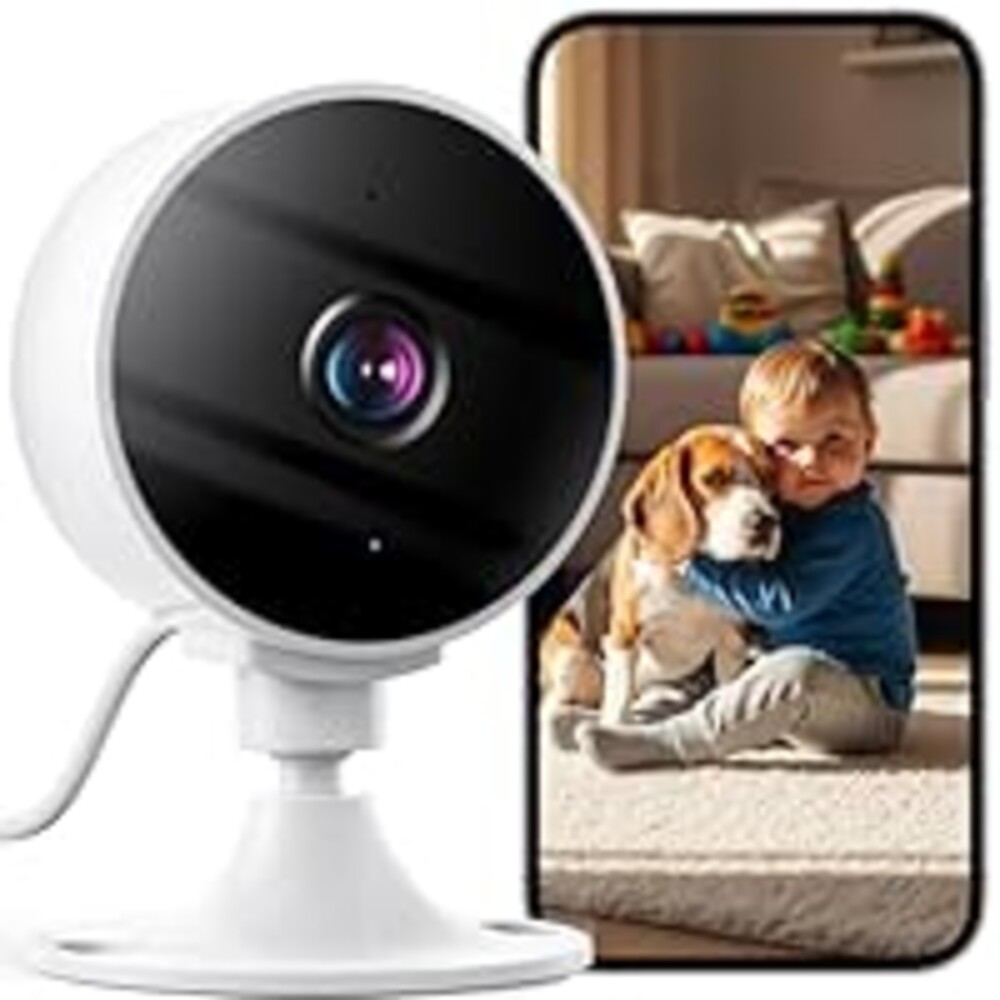 Elelink 2K Wireless Cameras for Home Security Camera, Pet Camera Indoor with Phone App, Night Vision, Motion Alert, 24/7 SD&Cloud Record, Two-Way Audio, Security Camera Indoor Works with Alexa&Google