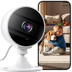 Elelink 2K Wireless Cameras for Home Security Camera, Pet Camera Indoor with Phone App, Night Vision, Motion Alert, 24/7 SD&Cloud Record, Two-Way Audio, Security Camera Indoor Works with Alexa&Google