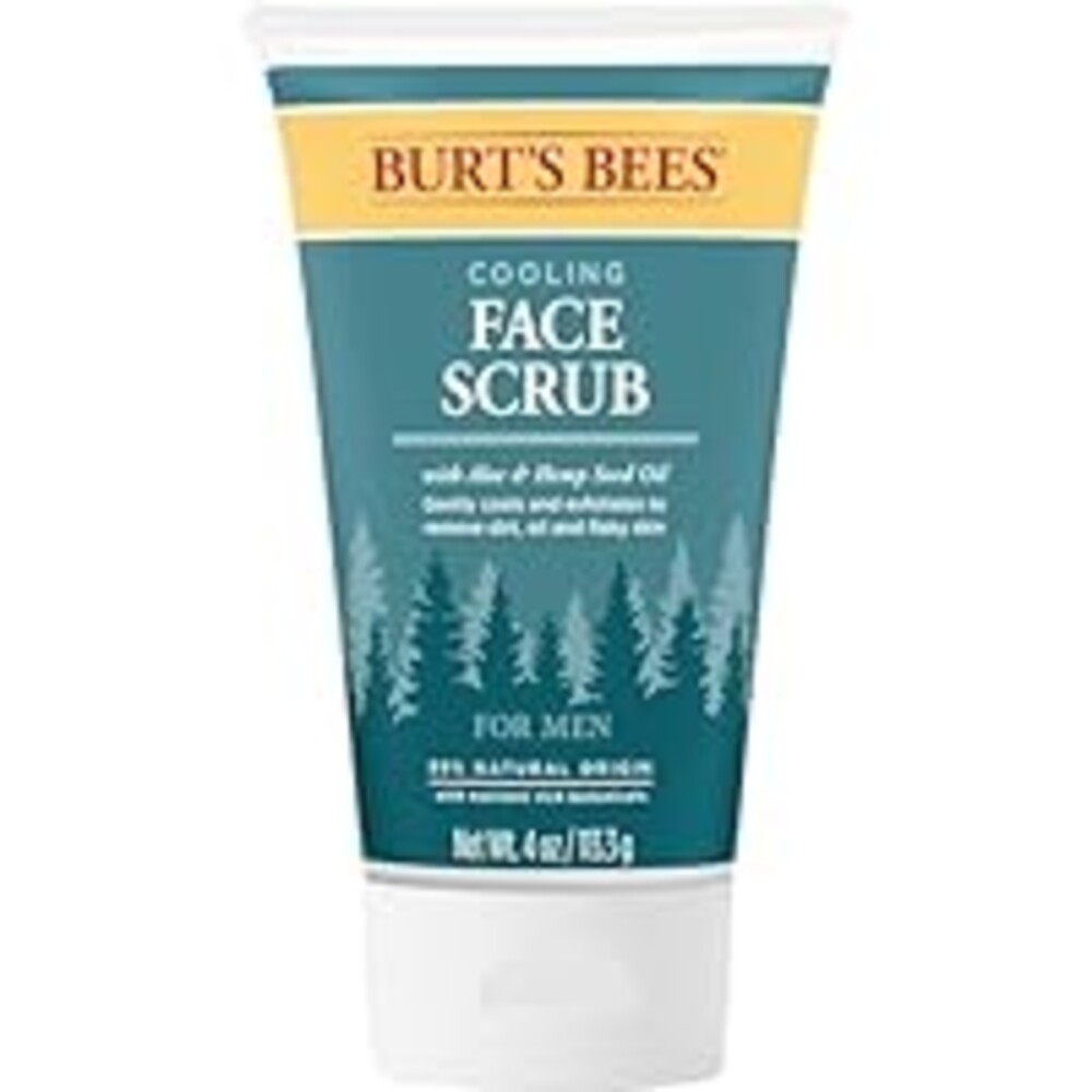 Burt's Bees Cooling Face Scrub with Aloe & Hemp, For Men, 4 Ounces