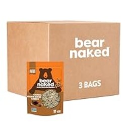 Bear Naked Granola Cereal, Whole Grain Granola, Breakfast Snacks, Cacao and Cashew Butter Crunch (3 Bags)