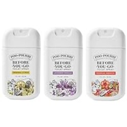 Poo-Pourri Before-You-Go Pocket Toilet Spray, Travel Essentials, 1 Fl Oz, Spring Variety 3 Pack, Each Up to 50 Uses, On-The-Go Bathroom Odor Deodorizer with Essential Oils, TSA Approved Size, 3 Scents
