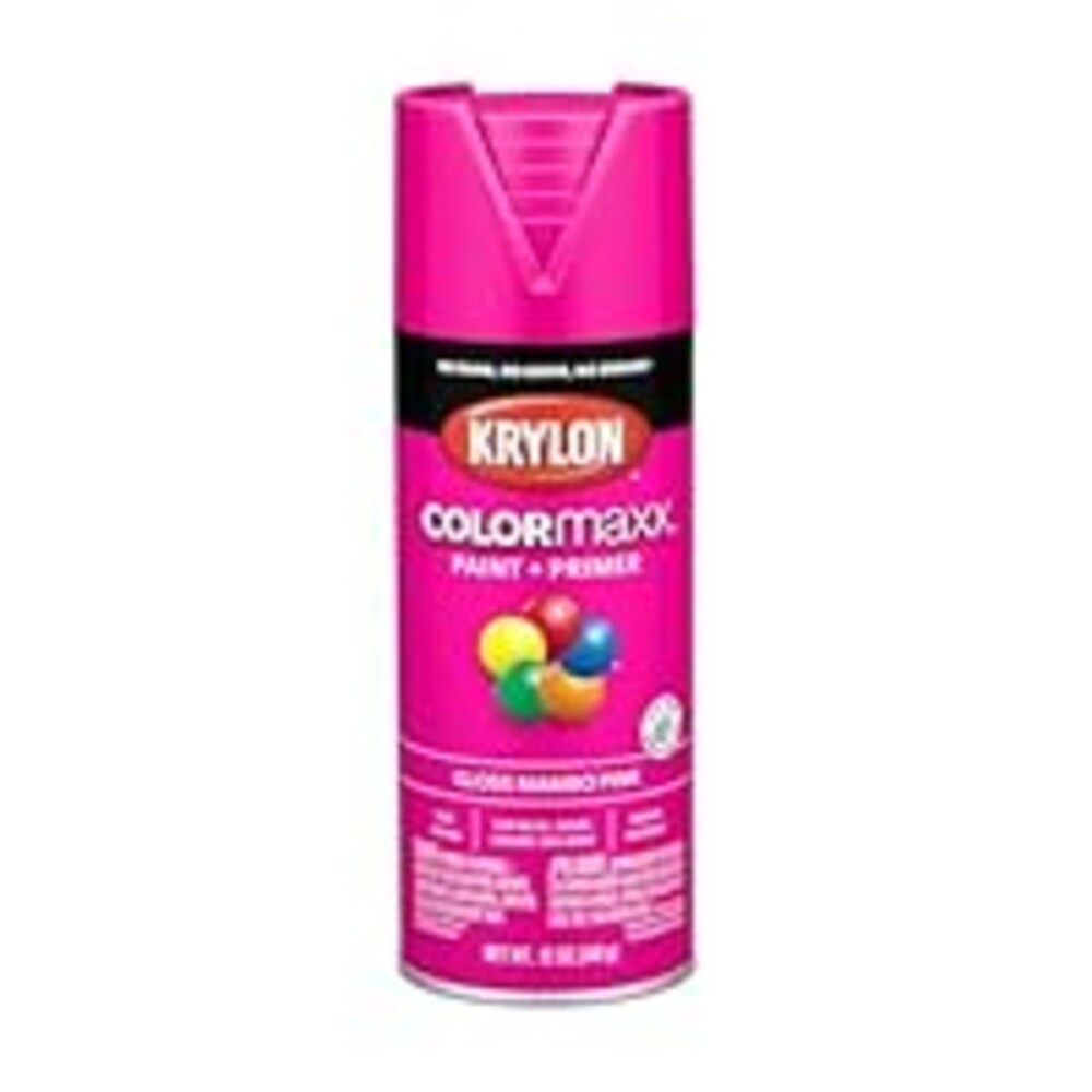 Krylon K05528007 COLORmaxx Spray Paint and Primer for Indoor/Outdoor Use, Gloss Mambo Pink, 12 Ounce (Pack of 1)