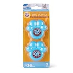 Arm & Hammer Pets Cat Litter Box Deodorizer Pods, Adhesive Odor Absorbing Gel Pods with Fresh Breeze Scent for Litter Pan Area, Easy Stick On Cat Box Freshener, 2 Pcs/Pack