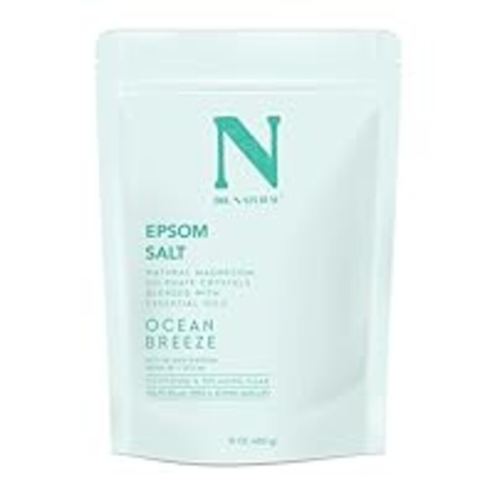Dr. Natural Epsom Salt - Bath Salts for Stress Relief - Relaxing and Skin Softening Epsom Salt Bath Soak - Magnesium Boost - Ocean Breeze - 15 oz