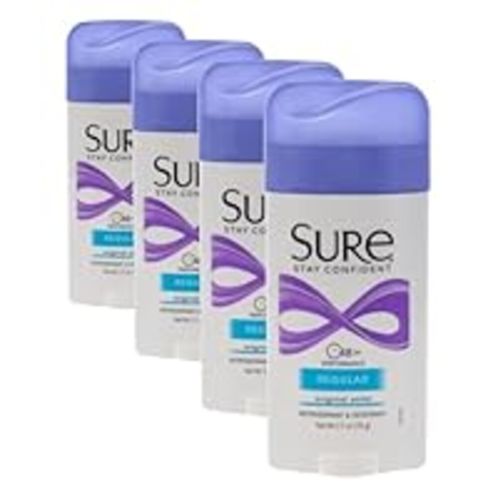 Sure Reg Solid Size 2.7z Sure Regular Original Solid Anti-Perspirant Deodorant (Pack of 4)