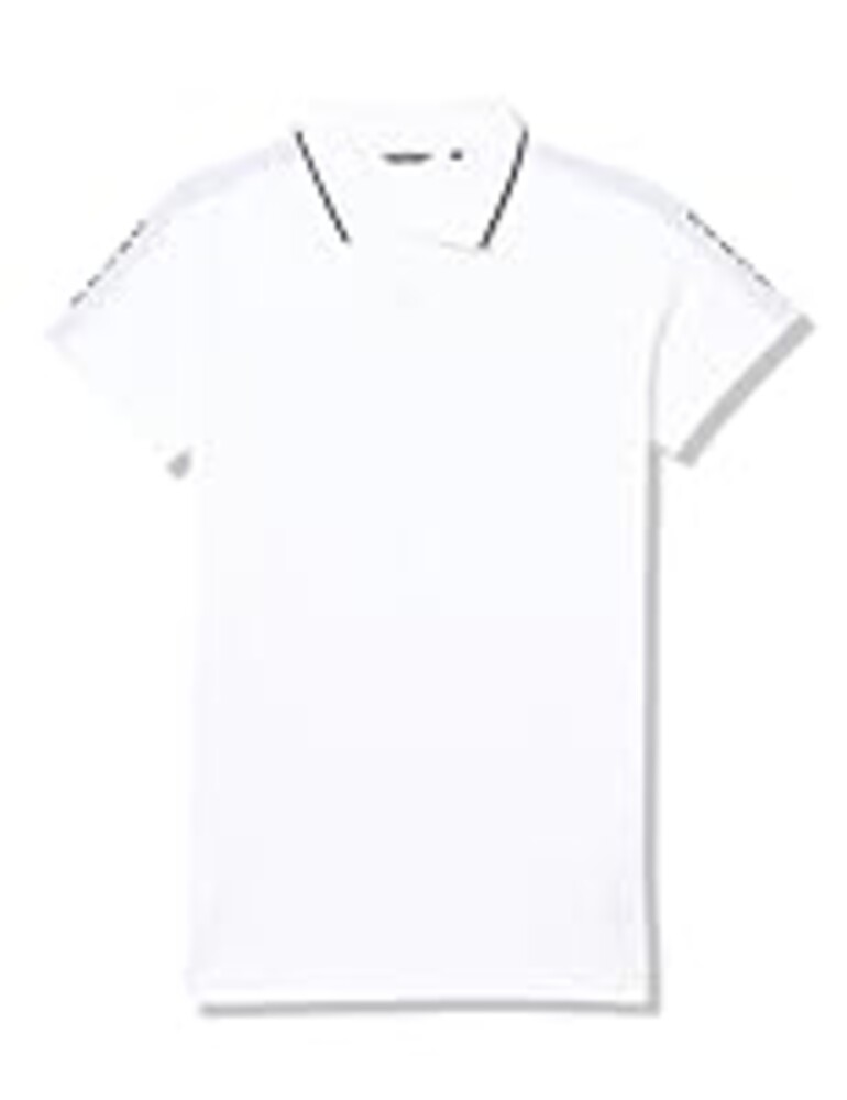 Guess Boys Organic Cotton Polo with Taping, Pure White, 14