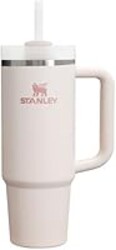 STANLEY Quencher H2.0 Tumbler with Handle and Straw 30 oz | Flowstate 3-Position Lid | Cup Holder Compatible for Travel | Insulated Stainless Steel Cup | BPA-Free | Rose Quartz 2.0