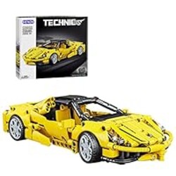 SIENON Technic Super Sports Car Building Kit Pull Back Race Car Toy, Racing Vehicle Collectible Model Supercar Building Construction Toys for Kids Girls Boys Age 6+ (391 Pcs)
