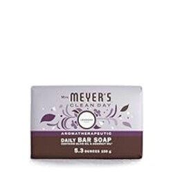 MRS. MEYER'S CLEAN DAY Bar Soap, Use as Body Wash or Hand Soap, Made with Essential Oils, Lavender, 5.3 oz, 1 Bar