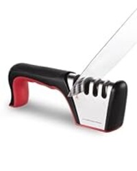 Brigii 4-in-1 Knife Sharpener, Kitchen Knife Accessories for Ceramic Knives, Steel Knives and Scissors, Aiding in Repair, Restoration, and Polishing of Blades