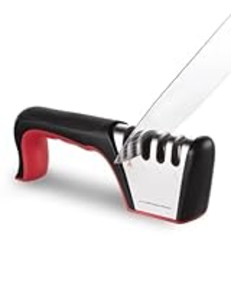 Brigii 4-in-1 Knife Sharpener, Kitchen Knife Accessories for Ceramic Knives, Steel Knives and Scissors, Aiding in Repair, Restoration, and Polishing of Blades