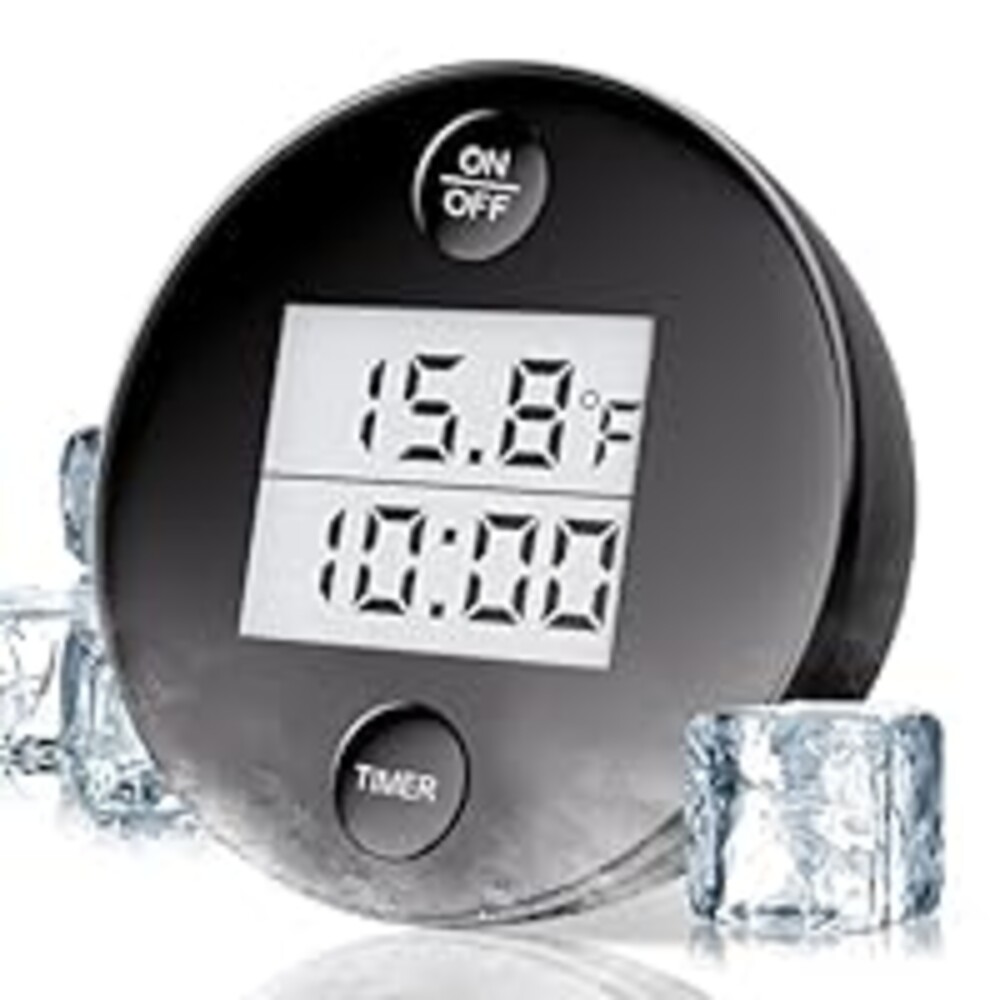 2 in 1 Cold Plunge Thermometer, Ice Bath Thermometer, Floating Easy Read, IP67 Waterproof Timer and Digital Temperature Gauge Timer (Black)