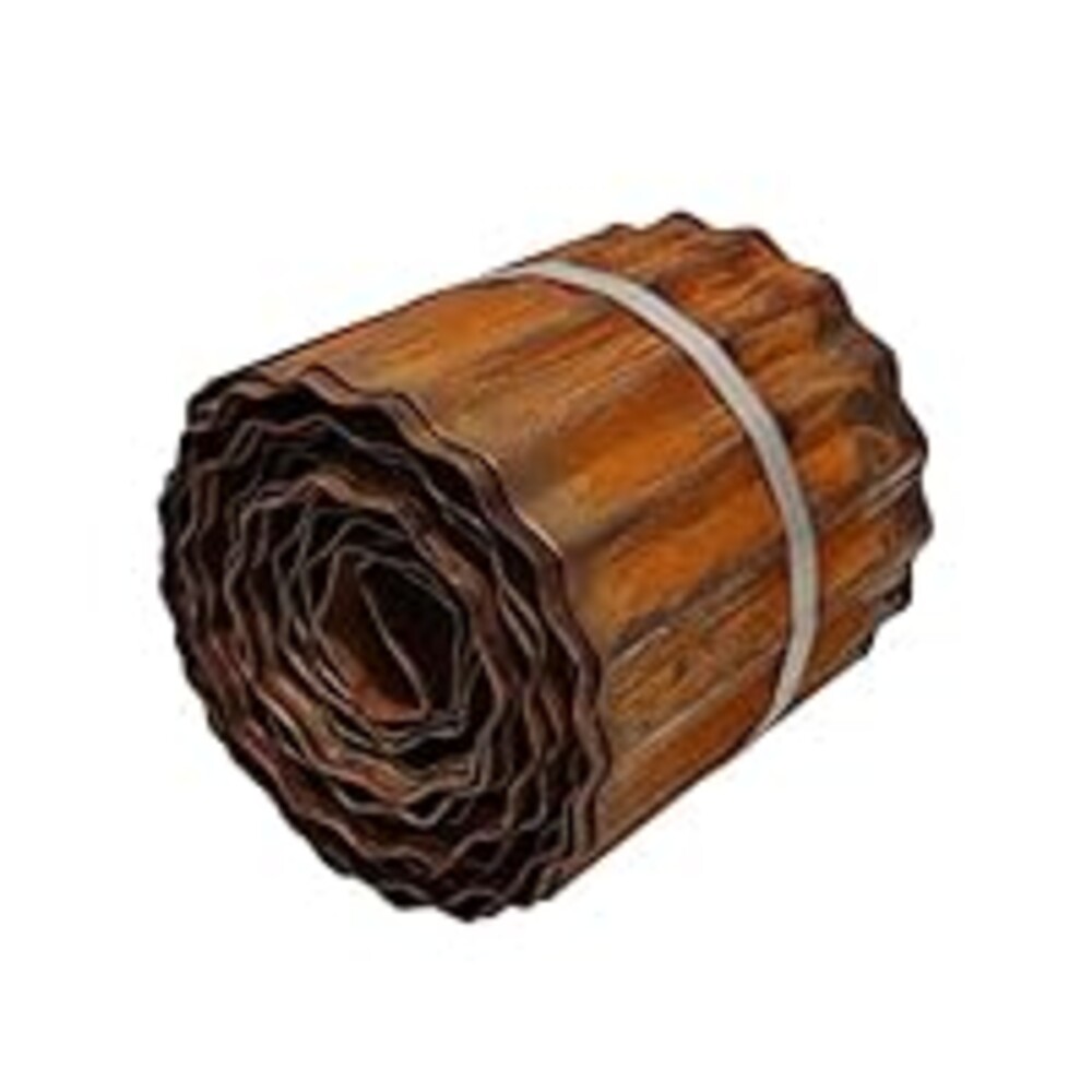 Metal Landscape Edging Border,6 inch × 20 feet Corrugated Garden Edging for Flower Bed,Lawn (Rusted, 6 Inch × 20FT)