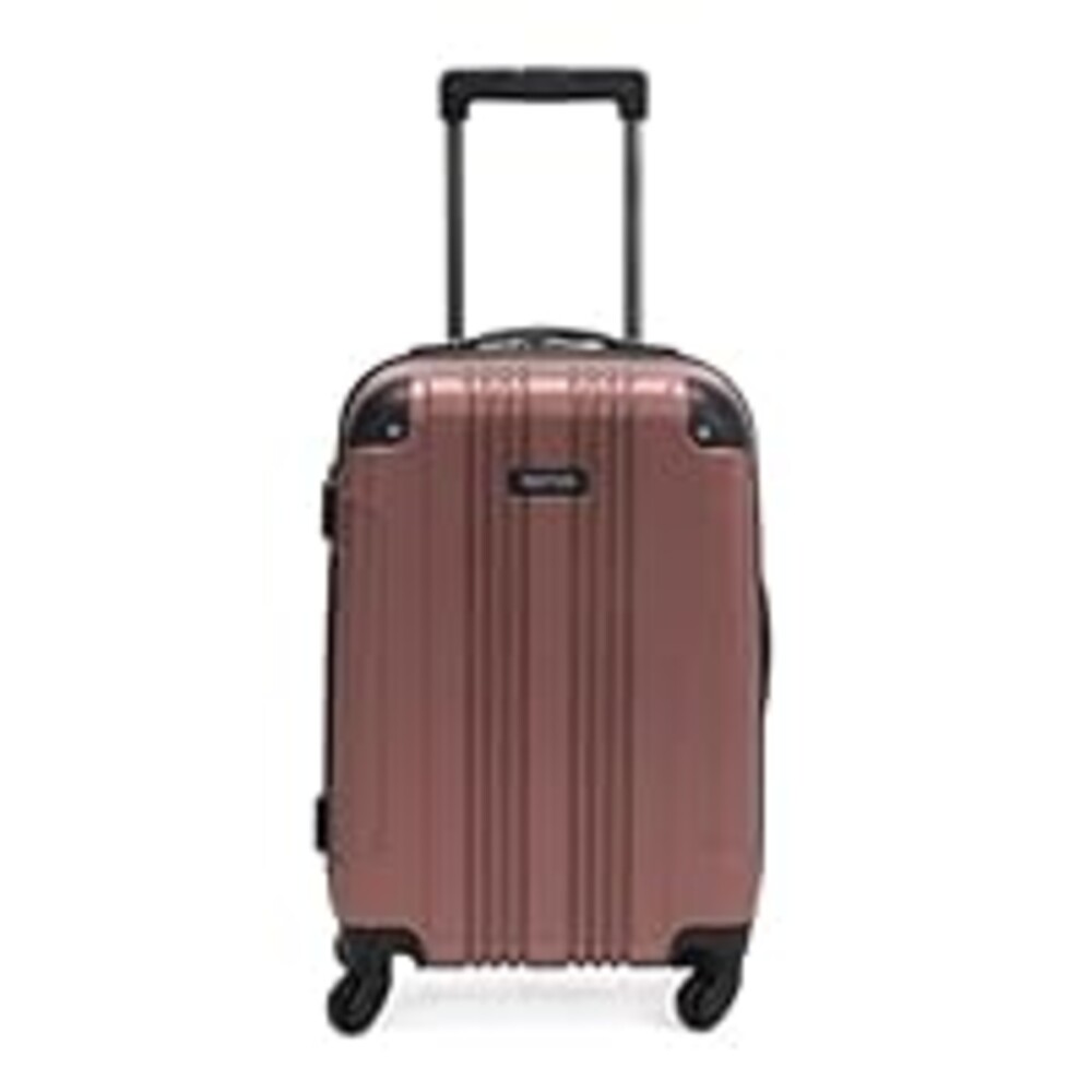 Kenneth Cole REACTION Out of Bounds Lightweight Hardshell 4-Wheel Spinner Luggage, Rose Gold, 20-Inch Carry On