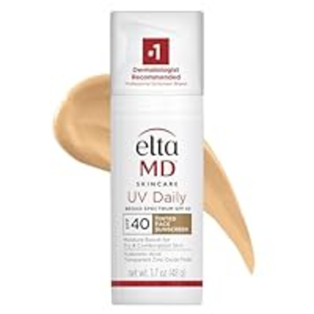 EltaMD UV Daily Tinted SPF 40 Face Sunscreen Moisturizer with Zinc Oxide, Tinted Daily Face Moisturizer with SPF, Sunscreen for Dry Skin,1.7 oz Pump
