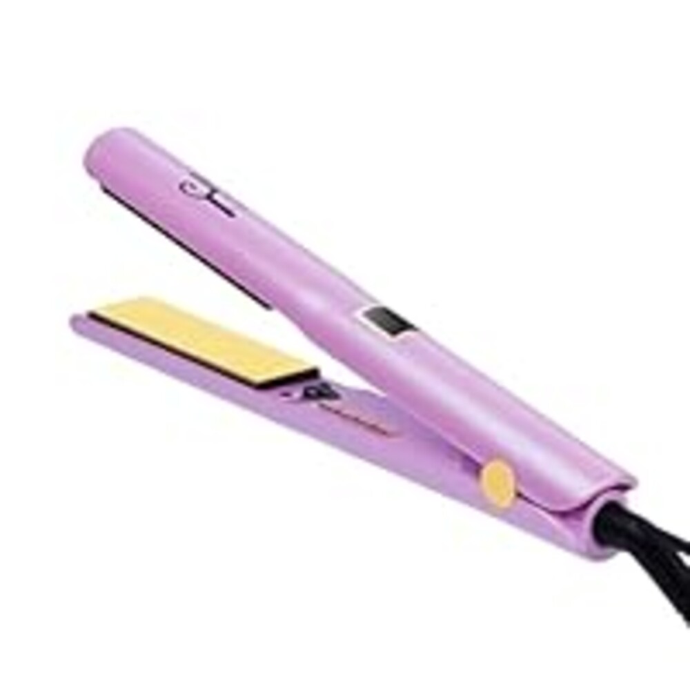 Pro Flat Iron, 2-in-1 Hair Straightener & Curler, Professional Titanium Hair Straightening Curling Wand, Fast Heating, Salon-Grade Effect, 122-500F Adjustable Temp, LED Display, UL Certified
