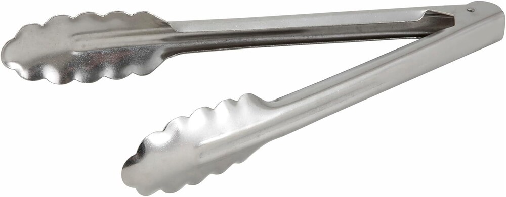 Winco 9" Stainless Steel Utility Tongs, Heavyweight