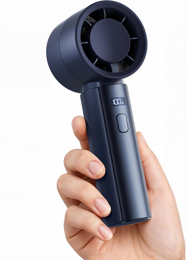 Gaiatop Small Handheld Fan Portable, Powerful High Speed Turbo Cooling, 4000mAh USB Rechargeable Battery Operated Mini Personal Fan, Summer Outdoor Travel Essentials, Gifts for Women Men, Navy Blue